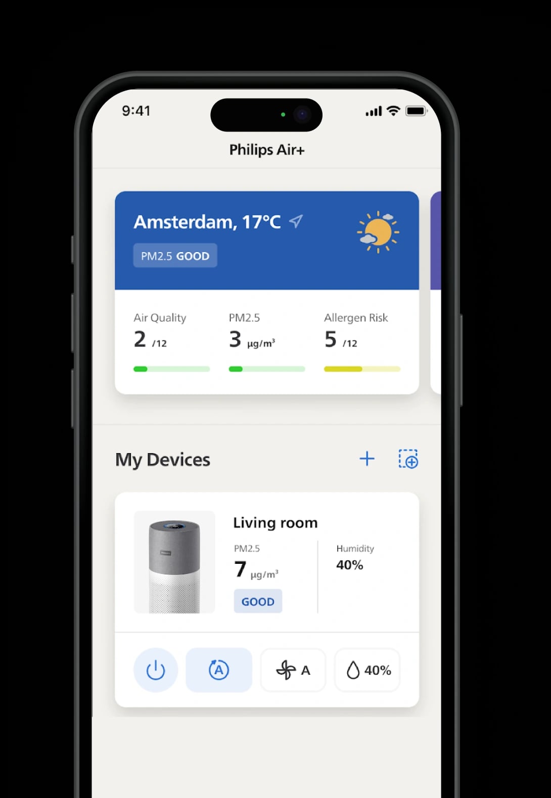 Philips Air+ App Screenshot